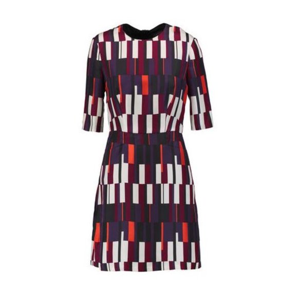 RAG & BONE Bus Seat Anne Dress sz 4 Women's Silk Geo Print Shift Business Casual - Picture 13 of 13